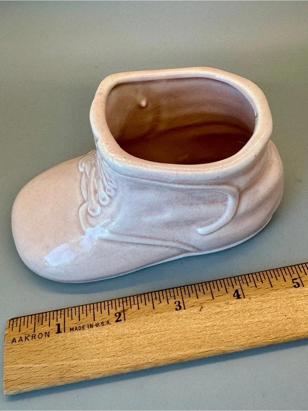 Vintage Ceramic Baby Shoe Planters - Pastel Blue Pair and Pink Single, ca. 1950